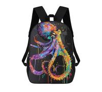 sinyumoney Mochilas Escolares Para Niños Impresas En 3D Octopus Animal Painting Mochila De Moda Mochila Informal De Viaje Para Niños Mochila De Gran Capacidad Para Niños Y Niñas 17inch