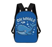 sinyumoney Mochilas Escolares Para Niños Impresas En 3D Oh Whale Cute Cartoon Pun Mochila De Moda Mochila Informal De Viaje Para Niños Mochila De Gran Capacidad Para Niños Y Niñas 17inch