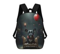 sinyumoney Mochilas Escolares Para Niños Impresas En 3D Puppy And Red Balloon Mochila De Moda Mochila Informal De Viaje Para Niños Mochila De Gran Capacidad Para Niños Y Niñas 17inch
