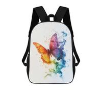 sinyumoney Mochilas Escolares Para Niños Impresas En 3D Rainbow Butterfly Mochila De Moda Mochila Informal De Viaje Para Niños Mochila De Gran Capacidad Para Niños Y Niñas 17inch