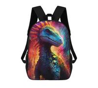 sinyumoney Mochilas Escolares Para Niños Impresas En 3D Rainbow Lizard in Neon Cityscape Mochila De Moda Mochila Informal De Viaje Para Niños Mochila De Gran Capacidad Para Niños Y Niñas 17inch