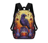 sinyumoney Mochilas Escolares Para Niños Impresas En 3D Raven Love Potion Mochila De Moda Mochila Informal De Viaje Para Niños Mochila De Gran Capacidad Para Niños Y Niñas 17inch