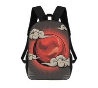 sinyumoney Mochilas Escolares Para Niños Impresas En 3D Red Sun with Clouds And Rays Mochila De Moda Mochila Informal De Viaje Para Niños Mochila De Gran Capacidad Para Niños Y Niñas 17inch