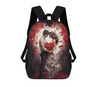sinyumoney Mochilas Escolares Para Niños Impresas En 3D Romantic Couple with Heart Mochila De Moda Mochila Informal De Viaje Para Niños Mochila De Gran Capacidad Para Niños Y Niñas 17inch
