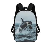 sinyumoney Mochilas Escolares Para Niños Impresas En 3D Royal Orca Whale Killer Mochila De Moda Mochila Informal De Viaje Para Niños Mochila De Gran Capacidad Para Niños Y Niñas 17inch