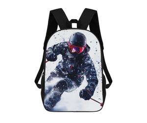 sinyumoney Mochilas Escolares Para Niños Impresas En 3D Skier in Action Mochila De Moda Mochila Informal De Viaje Para Niños Mochila De Gran Capacidad Para Niños Y Niñas 17inch