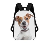 sinyumoney Mochilas Escolares Para Niños Impresas En 3D Smiling Jack Russell Selfie Dog Mochila De Moda Mochila Informal De Viaje Para Niños Mochila De Gran Capacidad Para Niños Y Niñas 17inch