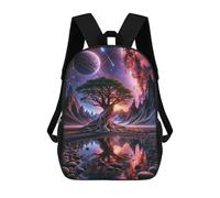 sinyumoney Mochilas Escolares Para Niños Impresas En 3D Space Fantasy Landscape Mochila De Moda Mochila Informal De Viaje Para Niños Mochila De Gran Capacidad Para Niños Y Niñas 17inch