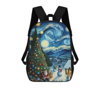 sinyumoney Mochilas Escolares Para Niños Impresas En 3D Starry Christmas Night Mochila De Moda Mochila Informal De Viaje Para Niños Mochila De Gran Capacidad Para Niños Y Niñas 17inch