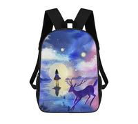 sinyumoney Mochilas Escolares Para Niños Impresas En 3D Starry Night Journey Mochila De Moda Mochila Informal De Viaje Para Niños Mochila De Gran Capacidad Para Niños Y Niñas 17inch