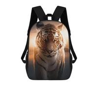 sinyumoney Mochilas Escolares Para Niños Impresas En 3D Sunset Tiger Majesty Mochila De Moda Mochila Informal De Viaje Para Niños Mochila De Gran Capacidad Para Niños Y Niñas 17inch