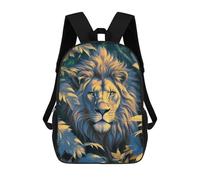 sinyumoney Mochilas Escolares Para Niños Impresas En 3D The Golden Lion Mochila De Moda Mochila Informal De Viaje Para Niños Mochila De Gran Capacidad Para Niños Y Niñas 17inch