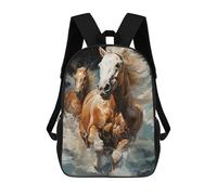 sinyumoney Mochilas Escolares Para Niños Impresas En 3D The Horses Loves to Run Mochila De Moda Mochila Informal De Viaje Para Niños Mochila De Gran Capacidad Para Niños Y Niñas 17inch