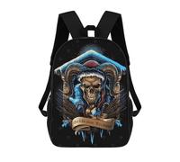 sinyumoney Mochilas Escolares Para Niños Impresas En 3D The Shrine of Krampus Mochila De Moda Mochila Informal De Viaje Para Niños Mochila De Gran Capacidad Para Niños Y Niñas 17inch