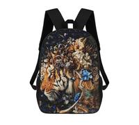 sinyumoney Mochilas Escolares Para Niños Impresas En 3D Tiger's Majesty A Royal Portrait Mochila De Moda Mochila Informal De Viaje Para Niños Mochila De Gran Capacidad Para Niños Y Niñas 17inch