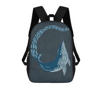 sinyumoney Mochilas Escolares Para Niños Impresas En 3D Trailing Whale Mochila De Moda Mochila Informal De Viaje Para Niños Mochila De Gran Capacidad Para Niños Y Niñas 17inch