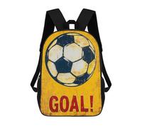 sinyumoney Mochilas Escolares Para Niños Impresas En 3D Vintage Soccer Goal Sign Mochila De Moda Mochila Informal De Viaje Para Niños Mochila De Gran Capacidad Para Niños Y Niñas 17inch