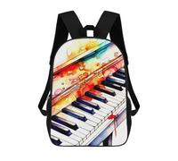 sinyumoney Mochilas Escolares Para Niños Impresas En 3D Watercolor Piano Keys Abstract Art Mochila De Moda Mochila Informal De Viaje Para Niños Mochila De Gran Capacidad Para Niños Y Niñas 17inch