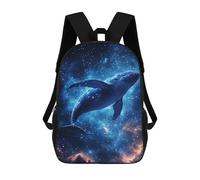 sinyumoney Mochilas Escolares Para Niños Impresas En 3D Whale in Space Mochila De Moda Mochila Informal De Viaje Para Niños Mochila De Gran Capacidad Para Niños Y Niñas 17inch