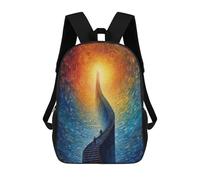 sinyumoney mochilas escolares para niños marzo bolsa de escuela impresa en 3D para niños, estudiantes de primaria y universidad, Stairways To The Light, 17"