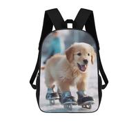 sinyumoney mochilas escolares para niños marzo bolsa de escuela impresa en 3D para niños, estudiantes de primaria y universidad, Skating Puppy, 17"