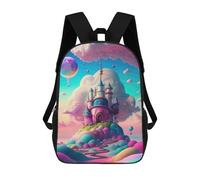 sinyumoney Mochilas Fantasy Castle Skyward -1 Mochila Escolar Para Niños Mochila Escolar Impresa En 3D Para Niños Estudiantes De Primaria Y Secundaria 17inch