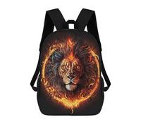 sinyumoney Mochilas Flaming Lion Artwork -8 Mochila Escolar Para Niños Mochila Escolar Impresa En 3D Para Niños Estudiantes De Primaria Y Secundaria 17inch