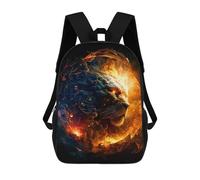 sinyumoney Mochilas Flaming Tiger Artwork Mochila Escolar Para Niños Mochila Escolar Impresa En 3D Para Niños Estudiantes De Primaria Y Secundaria 17inch