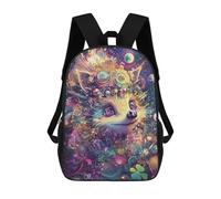 sinyumoney Mochilas Fox Close-Up - Visionary Digital Art for Modern Walls Mochila Escolar Para Niños Mochila Escolar Impresa En 3D Para Niños Estudiantes De Primaria Y Secundaria 17inch