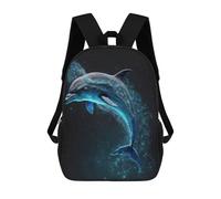 sinyumoney Mochilas Galactic Dolphin Dance Mochila Escolar Para Niños Mochila Escolar Impresa En 3D Para Niños Estudiantes De Primaria Y Secundaria 17inch