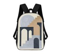 sinyumoney Mochilas Geometric Shapes H Mochila Escolar Para Niños Mochila Escolar Impresa En 3D Para Niños Estudiantes De Primaria Y Secundaria 17inch