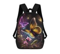 sinyumoney Mochilas Glowing Butterflies Garden Mochila Escolar Para Niños Mochila Escolar Impresa En 3D Para Niños Estudiantes De Primaria Y Secundaria 17inch