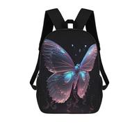 sinyumoney Mochilas Glowing Butterfly Artwork-21 Mochila Escolar Para Niños Mochila Escolar Impresa En 3D Para Niños Estudiantes De Primaria Y Secundaria 17inch