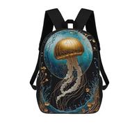 sinyumoney Mochilas Golden Jellyfish Kintsugi Mochila Escolar Para Niños Mochila Escolar Impresa En 3D Para Niños Estudiantes De Primaria Y Secundaria 17inch