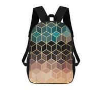 sinyumoney Mochilas Golden Mosaic VI Mochila Escolar Para Niños Mochila Escolar Impresa En 3D Para Niños Estudiantes De Primaria Y Secundaria 17inch
