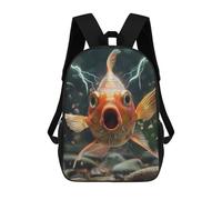 sinyumoney Mochilas Goldfish Lightning Mochila Escolar Para Niños Mochila Escolar Impresa En 3D Para Niños Estudiantes De Primaria Y Secundaria 17inch