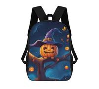 sinyumoney Mochilas Halloween Pumpkin Witch Tree Mochila Escolar Para Niños Mochila Escolar Impresa En 3D Para Niños Estudiantes De Primaria Y Secundaria 17inch