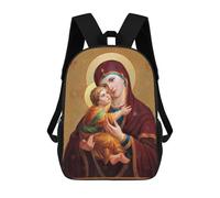 sinyumoney Mochilas Holy Mother Of God Mochila Escolar Para Niños Mochila Escolar Impresa En 3D Para Niños Estudiantes De Primaria Y Secundaria 17inch
