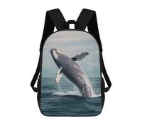 sinyumoney Mochilas Humpback Whale Breaching Mochila Escolar Para Niños Mochila Escolar Impresa En 3D Para Niños Estudiantes De Primaria Y Secundaria 17inch