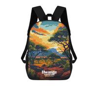 sinyumoney Mochilas Hwange National Park Zimbabwe Illustration Mochila Escolar Para Niños Mochila Escolar Impresa En 3D Para Niños Estudiantes De Primaria Y Secundaria 17inch
