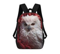 Sinyumoney Mochilas Impresas 3D Para Niños Caballeros Resto: Mochila Escolar Linda Para Niños, Ideal Para Actividades Al Aire Libre Y Salidas A La Universidad, White Owl In Flowers, 17"