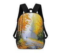 sinyumoney Mochilas Impresas 3D Para Niños Protea Flowers: Mochila Escolar Linda Para Niños, Ideal Para Actividades Al Aire Libre Y Salidas A La Universidad, Walking On Yellow Leaves, 17"