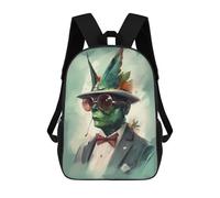sinyumoney Mochilas Impresas 3D Para Niños Puffin Fantasy World: Mochila Escolar Linda Para Niños Ideal Para Actividades Al Aire Libre Y Salidas A La Universidad, Animal Grasshopper, 17"