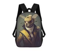 sinyumoney Mochilas Impresas 3D Para Niños Puffin Fantasy World: Mochila Escolar Linda Para Niños Ideal Para Actividades Al Aire Libre Y Salidas A La Universidad, Honey Bee Mysticism, 17"