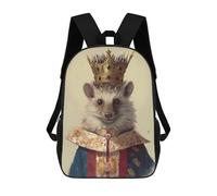 sinyumoney Mochilas Impresas 3D Para Niños Puffin Fantasy World: Mochila Escolar Linda Para Niños Ideal Para Actividades Al Aire Libre Y Salidas A La Universidad, Hedgehog Fictitious, 17"