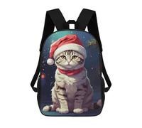 sinyumoney Mochilas Impresas En 3D 17inch Cat Christmas Mochilas Para Niños Mochila Escolar Para Niños Bolsas De Viaje Lindas Mochila Informal Para Exteriores Para Niños