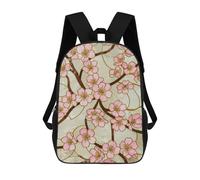 sinyumoney Mochilas Impresas En 3D 17inch Cherry Blossom Stained Glass Pattern Mochilas Para Niños Mochila Escolar Para Niños Bolsas De Viaje Lindas Mochila Informal Para Exteriores Para Niños