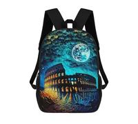sinyumoney Mochilas Impresas En 3D 17inch Colosseum of Rome Painting Mochilas Para Niños Mochila Escolar Para Niños Bolsas De Viaje Lindas Mochila Informal Para Exteriores Para Niños