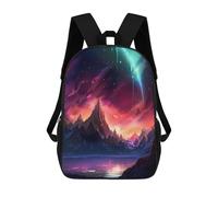 sinyumoney Mochilas Impresas En 3D 17inch Cosmos Mountain Lake Mochilas Para Niños Mochila Escolar Para Niños Bolsas De Viaje Lindas Mochila Informal Para Exteriores Para Niños