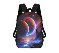sinyumoney Mochilas Impresas En 3D 17inch Double Planet Universe Mochilas Para Niños Mochila Escolar Para Niños Bolsas De Viaje Lindas Mochila Informal Para Exteriores Para Niños